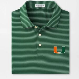 PETER MILLAR Miami Hemlock Stripe Performance Jersey Polo